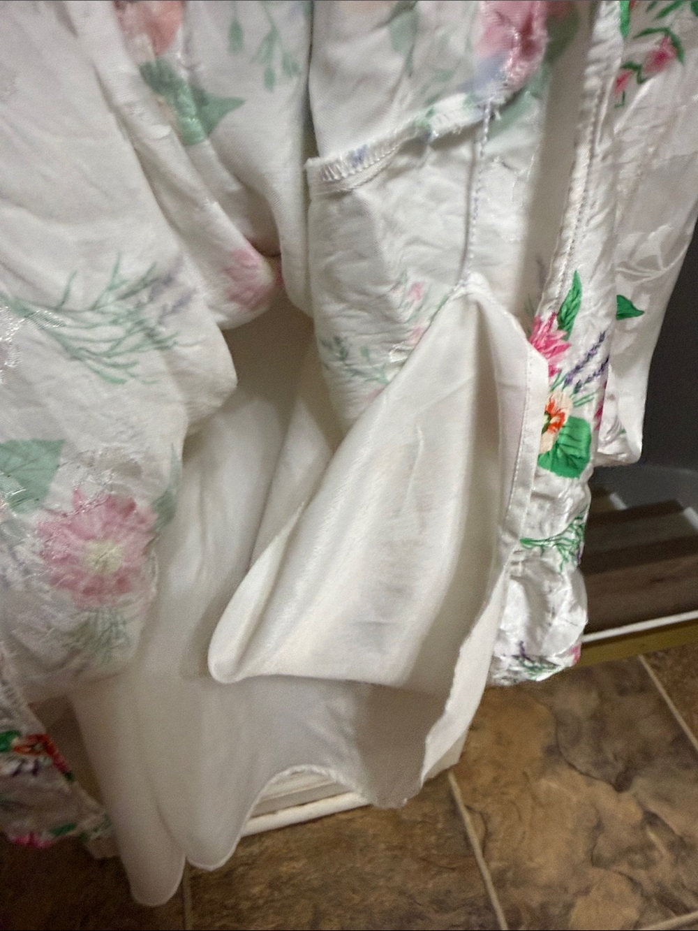 LOFT Light Pink Floral print maxi dress - Picture 5 of 7